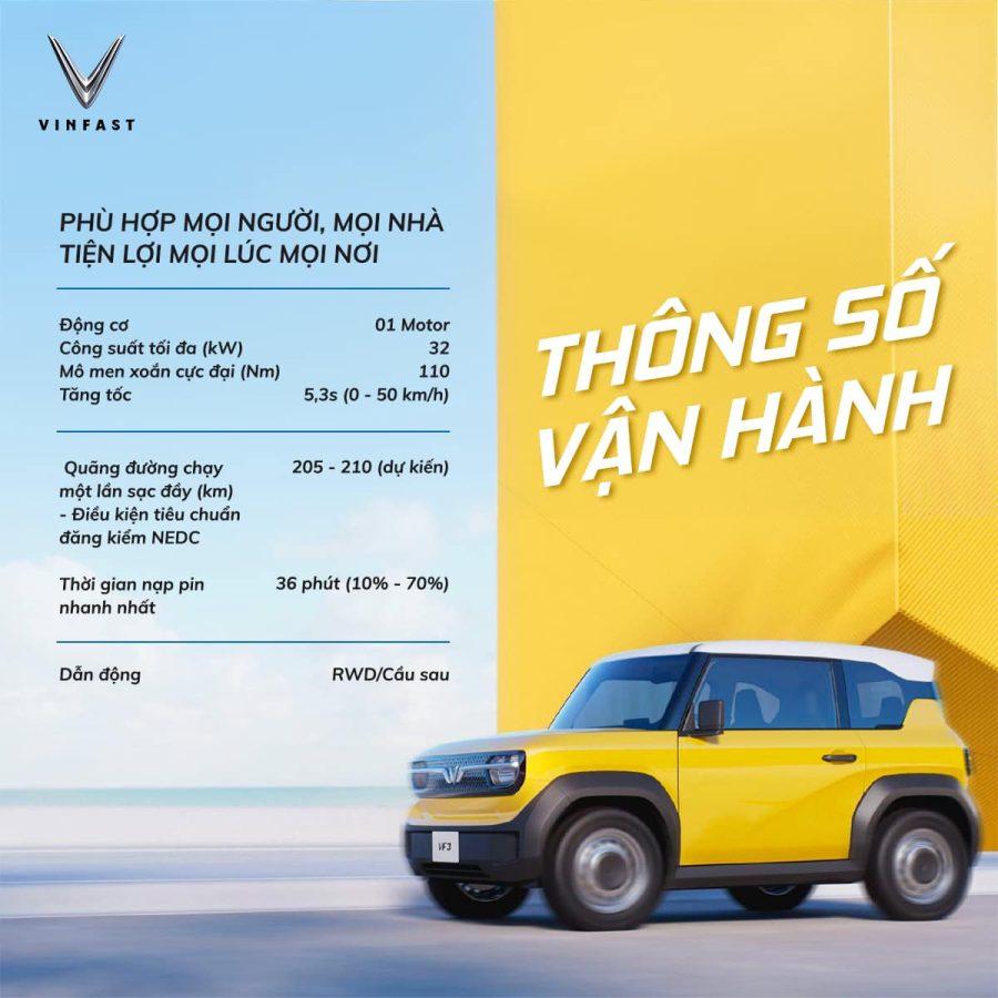 Thông số kỹ thuật xe Vinfast VF3
